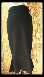 Torrid black pencil skirt with mermaid flair